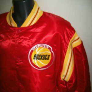 HOUSTON ROCKETS Starter Snap Down Jacket RED 6X
